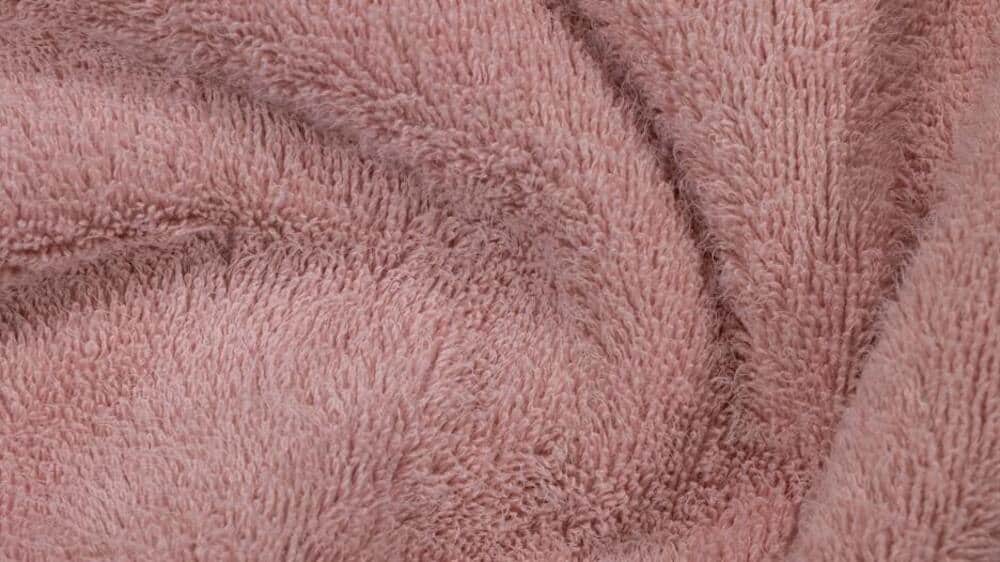 Close up van een roze handdoek