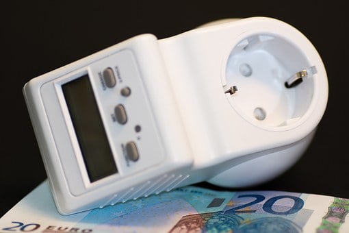 Energiemeter op briefje van 20