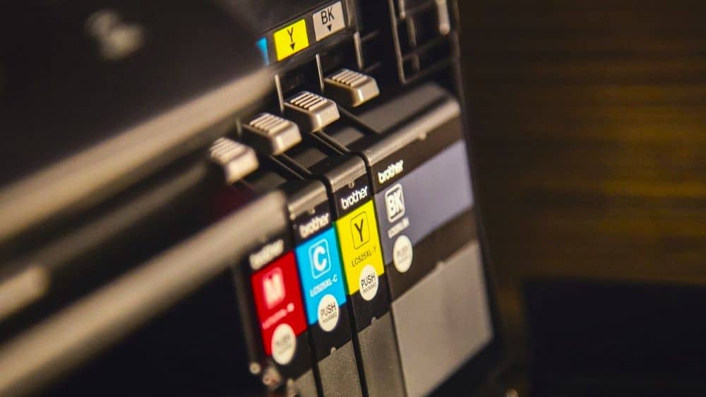 Inktcartridges in een printer