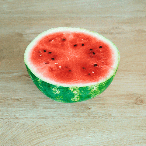 watermeloen door midden snijden