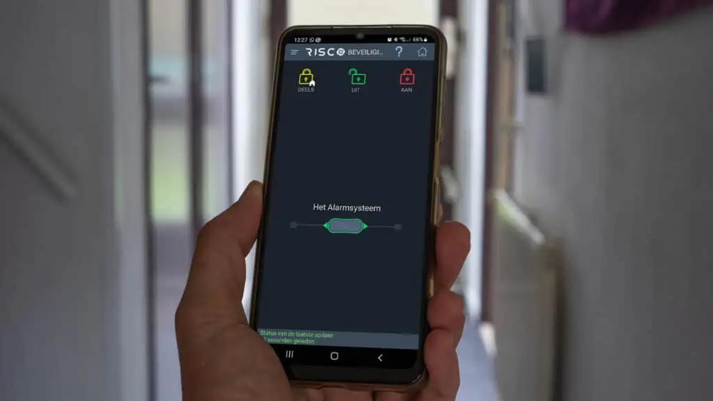 Beveligingsapp op Android smartphone